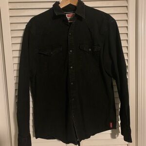 Wrangler Black Long Sleeve Snap button Shirt